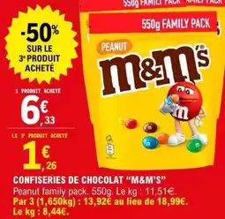E.Leclerc M&m's - confiseries de chocolat offre