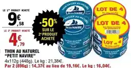 E.Leclerc Petit navire - thon au naturel offre