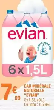 E.Leclerc Evian - eau minerale naturelle offre