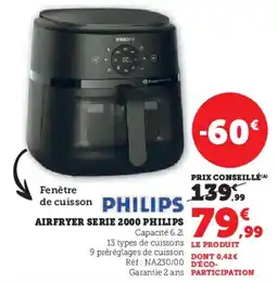 Hyper U Airfryer serie 2000 philips offre