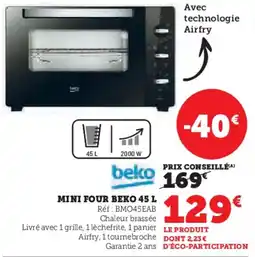 Hyper U Mini four beko offre