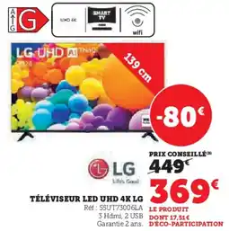 Hyper U Téléviseur led uhd 4k lg offre