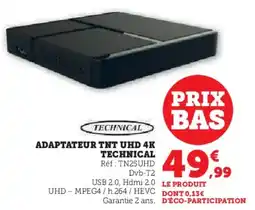 Hyper U Adaptateur tnt uhd 4k technical offre