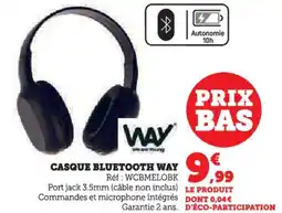 Hyper U Casque bluetooth way offre