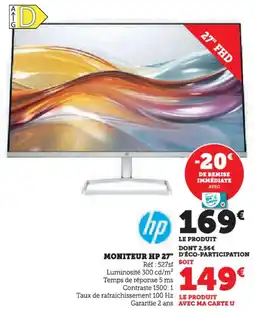 Hyper U Moniteur hp 27" offre