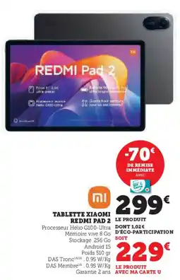 Hyper U Tablette xiaomi redmi pad 2 offre