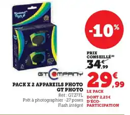 Hyper U Pack x 2 appareils photo gt photo offre
