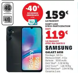 Hyper U Samsung galaxy a05s offre