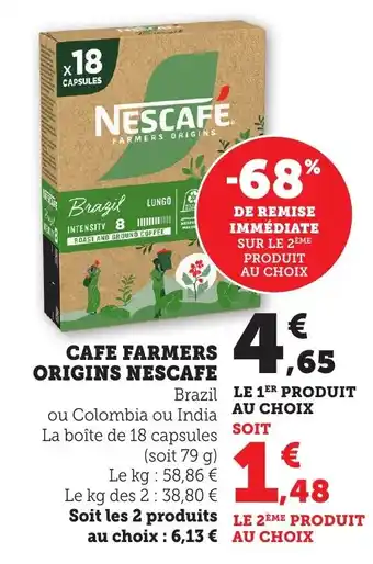 Bi1 Cafe farmers origins nescafe offre