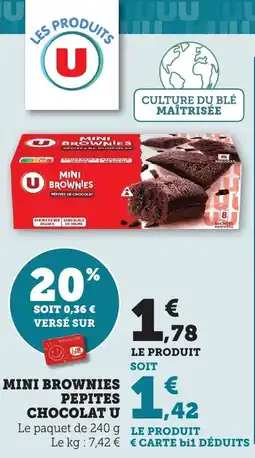 Bi1 Mini brownies pepites chocolat u offre