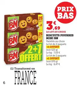Bi1 Biscuits fourres mini bn offre