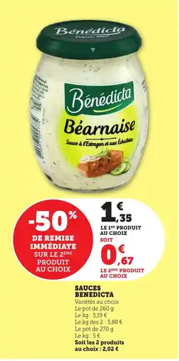 Bi1 Sauces benedicta offre