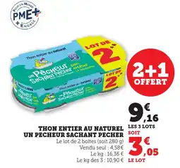 Bi1 Thon entier au naturel un pecheur sachant pecher offre