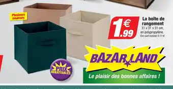 Bazarland La boîte de rangement offre