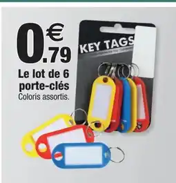 Bazarland Le lot de 6 porte-clés offre