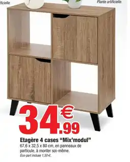 Bazarland Etagère 4 cases Mix'modul offre