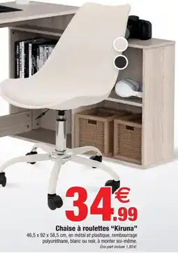 Bazarland Chaise à roulettes offre