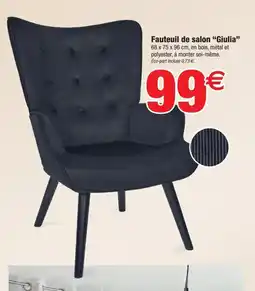 Bazarland Fauteuil de salon Giulia offre