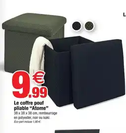 Bazarland Le coffre pouf pliable Atome offre