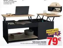 Bazarland Table basse relevable offre
