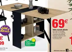 Bazarland Table console pliante offre