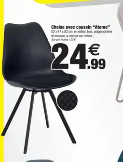 Bazarland Chaise avec coussin Atome offre