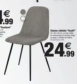 Bazarland Chaise côtelée Scott offre