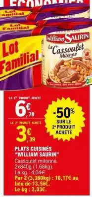 E.Leclerc Plats cuisinés 'William Saurin' offre
