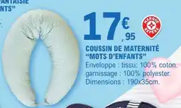 E.Leclerc Coussin de maternité 'Mots d'enfants' offre