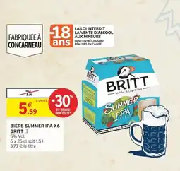 Intermarché Hyper BRITT Bière summer ipa x6 offre