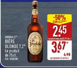 ALDI GOUDALE Bière blonde 7,2° offre
