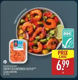 ALDI GOLDEN SEAFOODCrevettes entières cuites offre