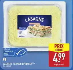 ALDI Lasagne saumon épinards offre