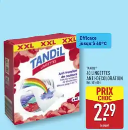ALDI TANDIL 40 Lingettes anti-décoloration offre
