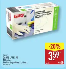 ALDI TWIDO Gants latex offre