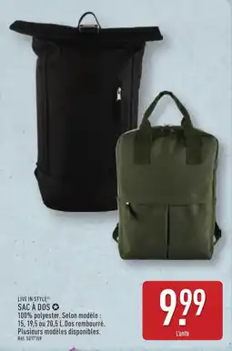 ALDI LIVE IN STYLE Sac à dos offre