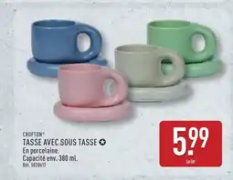 ALDI CROFTON Tasse avec sous tasse offre