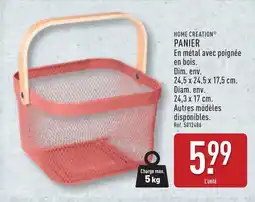 ALDI HOME CREATION Panier offre