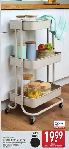 ALDI HOME CREATION Desserte 3 paniers offre