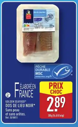 ALDI GOLDEN SEAFOOD Dos de lieu noir offre