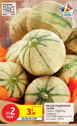Intermarché Express Melon charentais jaune offre