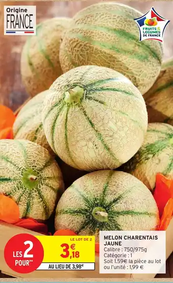 Intermarché Express Melon charentais jaune offre