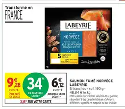Intermarché Express LABEYRIE Saumon fumé norvège offre