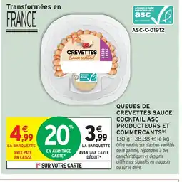 Intermarché Express Queues de crevettes sauce cocktail asc producteurs et commercants offre