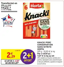 Intermarché Express HERTA Knacki porc conservation sans nitrite offre