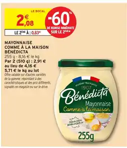 Intermarché Express BÉNÉDICTA Mayonnaise comme a la maison offre
