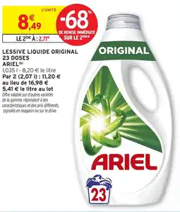Intermarché Express ARIEL Lessive liquide original 23 doses offre