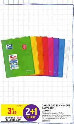 Intermarché Express OXFORD Cahier pique easybook offre