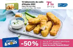 Picard 12 Batonnets de Colin d'Alaska MSC offre