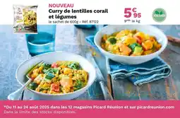 Picard Curry de lentilles corail et légumes offre